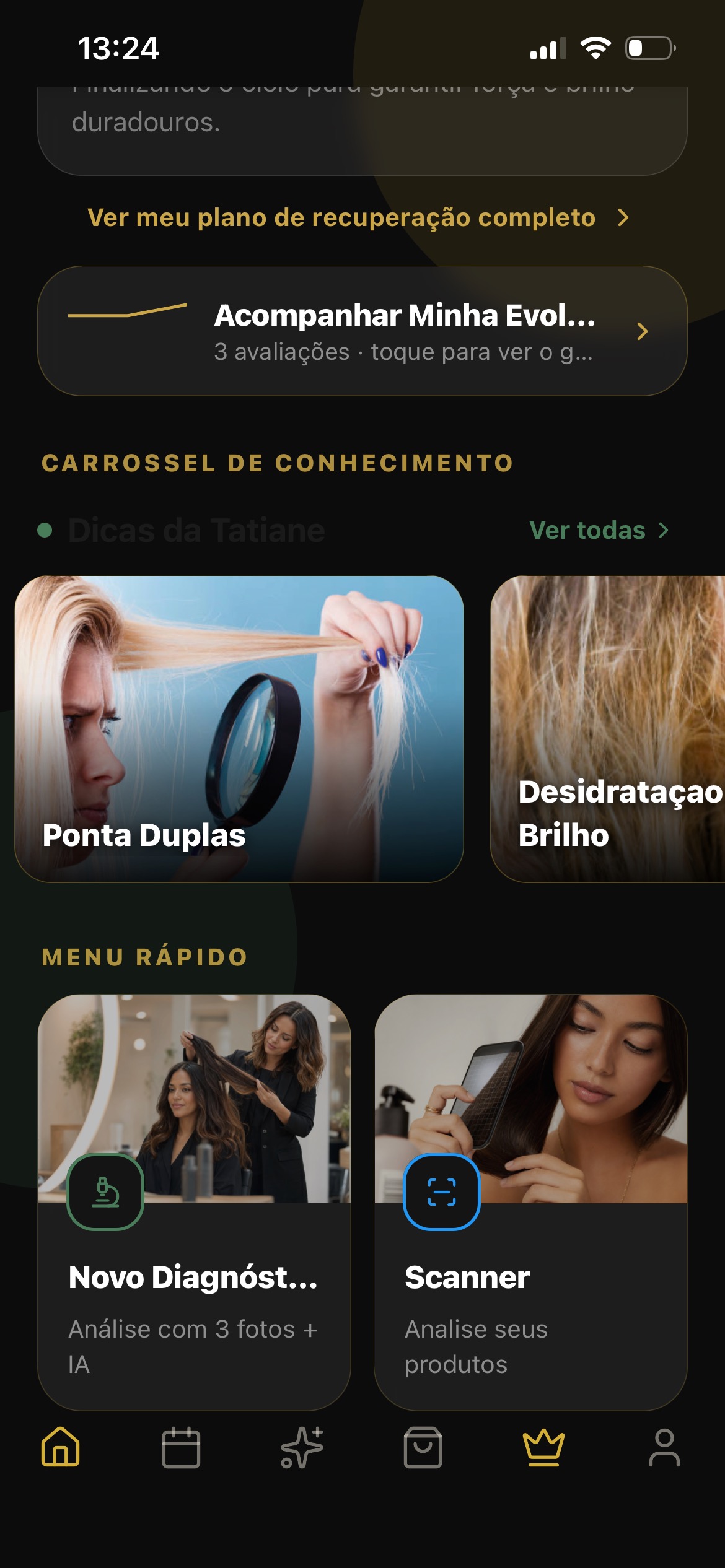 HairGlow — Tela 1